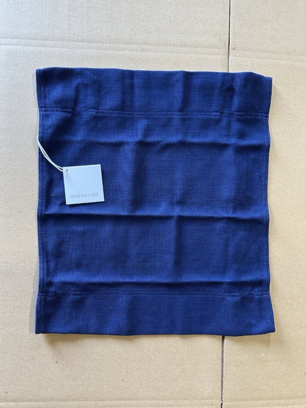 NEW Serena & Lily Camp Stool REPLACEMENT FABRIC ONLY-Perennials Basketweave Blue